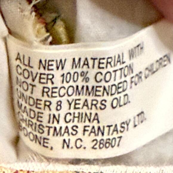 VTG Y2K Quilted Patchwork Felt Button Christmas Stocking Snowman Gingerbread - Picture 10 of 10